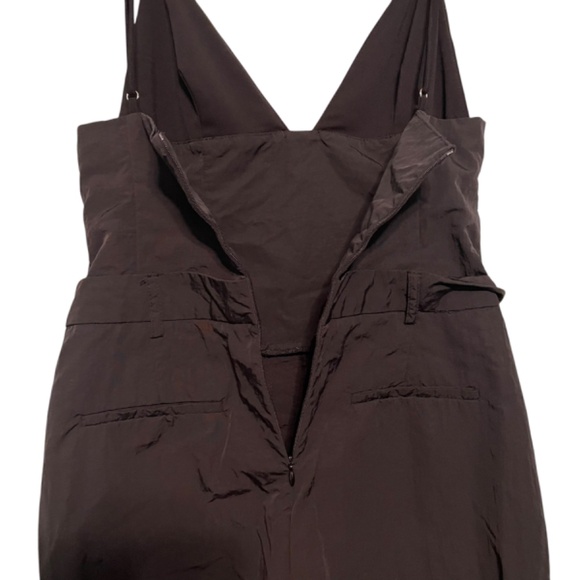 Zara High Waist Wide Leg Silver Buckle Detail Jumpsuit Size‎ S - Picture 7 of 8